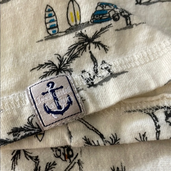 Cream and Black Short Sleeve Tee with Forest Print - Picture 6 of 7